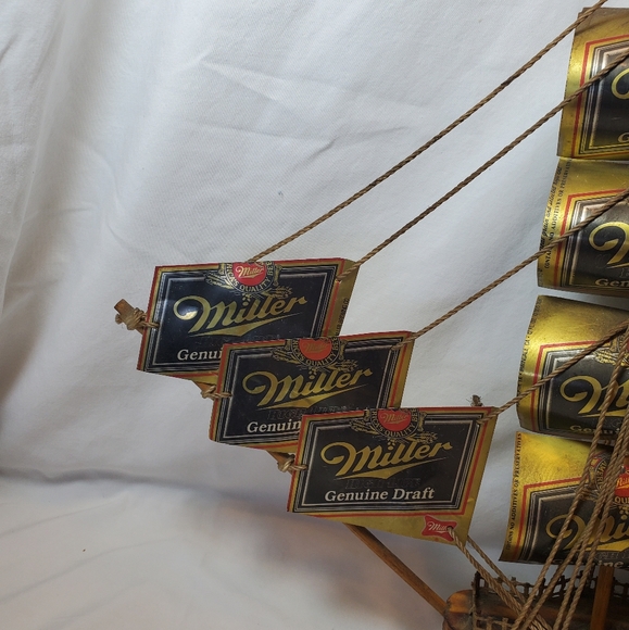 Miller Genuine Draft Vintage Empty Can  Ship Boat Hand Crafted - Picture 2 of 6